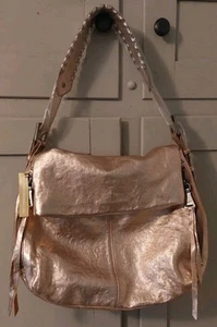 Aimee Kestenberg Bali Hobo Double Entry Shoulderbag Metalic Pink - Picture 1 of 12