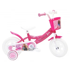 Bicicletta bambina Barbie Rosa bianco misura 10" - Foto 1 di 1