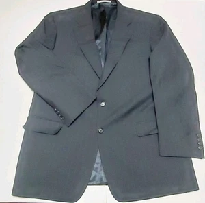 Hickey Freeman Men's Worsted Wool Sport CoatBlack Pinstripe Pattern 44R - Picture 1 of 9