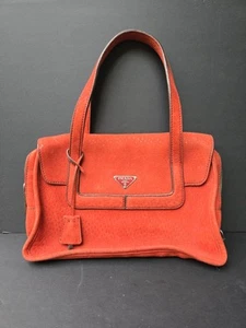 PRADA Schultertasche Wildleder rot - Bild 1 von 11