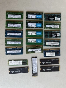 Lot of RAM 20 Pieces, Mixed Manufactures. Mostly Pairs Tested! - Photo 1/2