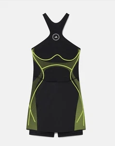Vestido para Correr Stella McCartney Adidas TruePace Negro/Semi-Solar Slime Talla S Nuevo con Etiquetas - Imagen 1 de 9