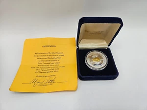🌟 1975 LETCHER MINT Solomon Islands $30 Coin 24g .999 Silver w/24k Gold - Picture 1 of 6