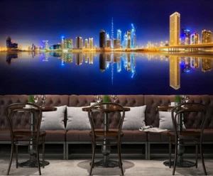 3D City Night Scene G10984 Wallpaper Wall Murals Removable Self-adhesive Honey - Picture 1 of 11