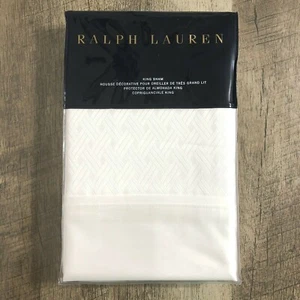 NEW Ralph Lauren BEDFORD JACQUARD (1) King Pillow Sham Classic White - Picture 1 of 7