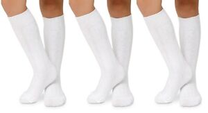 3 Pair Jefferies Socks Womens Cable Knit Knee High School Girl Long Socks