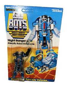 New Sealed 1985 Night Ranger GoBots Robot Motorcycle Tonka Go Bots Mint On Card