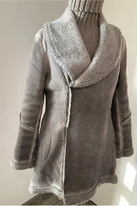 J1 - J N J COUTURE Milano - FELL MANTEL FAKE FUR - grau - Gr 38 M - sehr gut!*@* - Bild 1 von 9