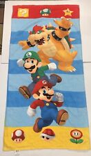 Super Mario Bros. Serviette de plage colorée 54 x 27 pouces. Nintendo avec Luigi & Bowser