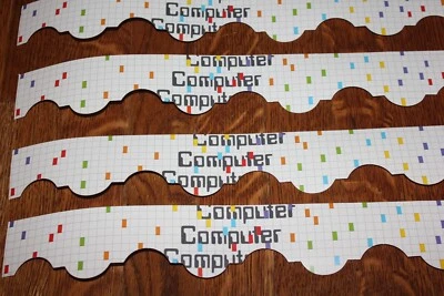 Tablón de anuncios Borde Trim Computer Tech Años 90 De colección 9 Piezas Profesor Artesanía Digital Foto 1 de 4