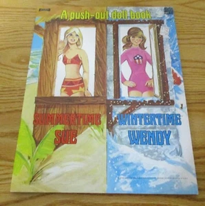 1974 Artcraft  Summertime Sue Wintertime Wendy Paper Dolls Book Unpunched - Picture 1 of 6