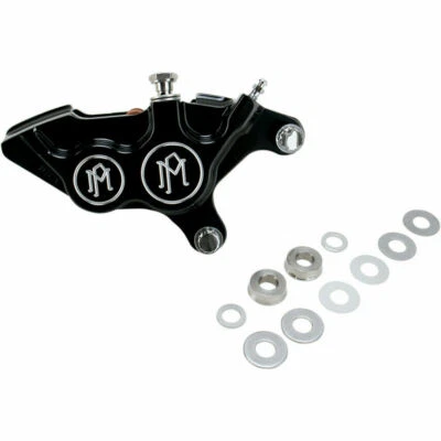 Performance Machine Contrast Cut Right Side Caliper for 2000-up Harley 11. Black - Image 1 of 2