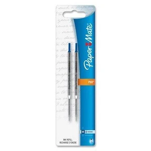 Papermate  Blue Medium Pt Lubriglide  Ballpoint Refills New In Pack 2 Refills - Picture 1 of 1