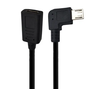 90 Degree Angle Micro USB Male To Type C Female Adapter Connector Cable Cord - Picture 1 of 2