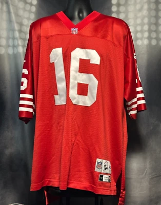Camiseta deportiva de colección Reebok NFL San Francisco 49ers Joe Montana #16 para hombre 2XL USADA EN EXCELENTE ESTADO Foto 1 de 4