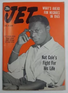 Nat King Cole Civil Rights Negro Era Black History Vtg Jet Magazine Jan 14, 1965 - Picture 1 of 2
