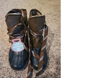 Magellan Womens Waterproof Flannel Fleece Duck Boots Size 8 New With Tags - Picture 1 of 11