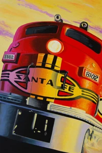 Santa Fe Train Original Vintage Wall Art Home Decor - POSTER 20x30 - Picture 1 of 4