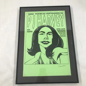 Justin Hampton - 1995 - PJ Harvey Concert Poster S&N @ 5th Ave Theatre Seattle - Picture 1 of 15