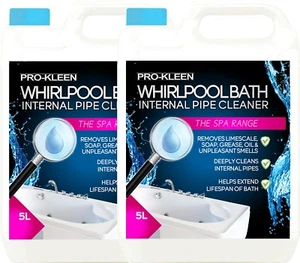 ProKleen Hygienic Whirlpool and Hot Tub Spa Bath Internal Pipe Cleaner 2 x 5L - Picture 1 of 6