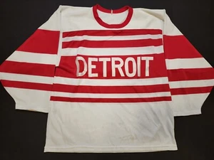 Vintage CCM Detroit Red Wings Jersey L 90s Era White Red “DETROIT” Classic NHL - Picture 1 of 7