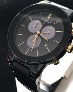 Herren Original Citizen Eco Drive Solar Axiom Chronograph Datum Schwarz AT2248-59E - Bild 1 von 18