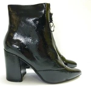Botas Boohoo charol punta punta tacón bloque mujer talla UK 8 EU 41 REF U 297 - Imagen 1 de 7