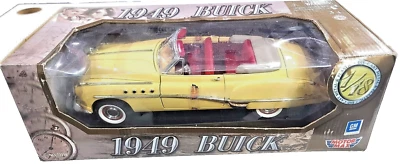 Vintage 1949 Buick Roadmaster 1/18 scale yellow diecast car by Motor Max - Image 1 of 4