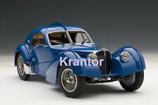 1:18 AUTOart 70943 Bugatti 57S Atlantic 1938 blau silberne Speichenräder NEU RAR