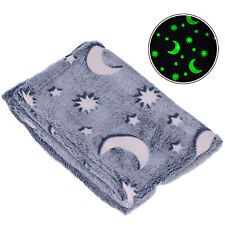 (Dusty Blue)Glowing Polyester Blanket Soft And Warm Fuzzy Blanket For Bed New