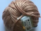 Rock Star 51552 Pale Gold Pink Shiny Soft Nylon Merino Wool Yarn 50g 125y