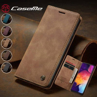 Magnetic Leather Wallet Case Flip Cover for Samsung A10/A20e/A30/A40/A50/A70 - Image 1 of 4