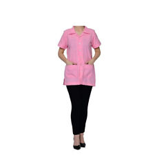 Half Sleeve Lab Coat Color Pink For Unisex Size M