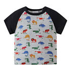 Summer Toddler Boys Short Sleeve Cartoon Letter Prints T Shirt Tops