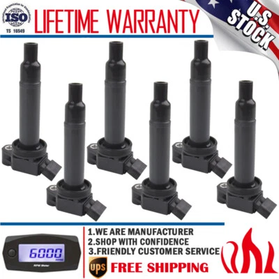 6 катушек зажигания для Lexus ES300 RX300 Toyota Avalon Camry Highlander 3,0 л UF267 - Изображение 1 из 4
