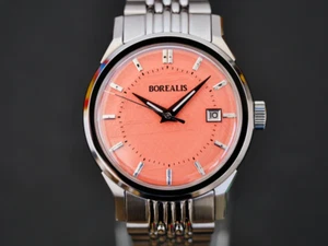 New Borealis Lusitano 39mm Salmon Pie Pan Dial Miyota 8315 BoR Automatic Watch - Picture 1 of 13