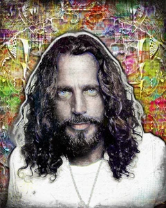 CHRIS CORNELL 8x10in Tribute Poster, SOUNDGARDEN Cornell Portrait Free Shipping - Picture 1 of 5