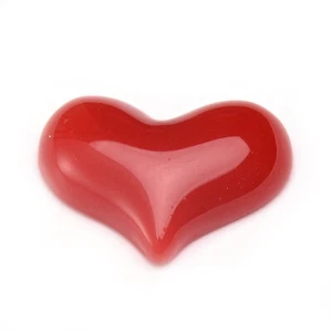 20pcs Resin Red Heart Cabochons DIY Valentines Jewelry Crafts Making 22x17x5.5mm - Picture 1 of 2