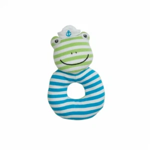 Apple Park Organic Cotton Farm Buddies Skippy the Frog Rattle - Picture 1 of 1