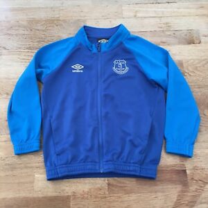Umbro Everton FC Kids Football Training Jacket Full Zip Size 2-3 Years, Blue