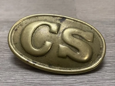REPRODUCCIÓN CONFEDERADO CS OVALADO GUERRA CIVIL HEBILLA CINTURÓN G 1960 ESTAMPADO Foto 1 de 4