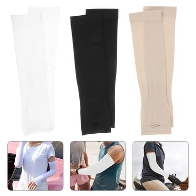  3 Pairs Outdoor Sports Arm Covers Cooling Sleeves Maniche Anti Uv - Image 1 of 4