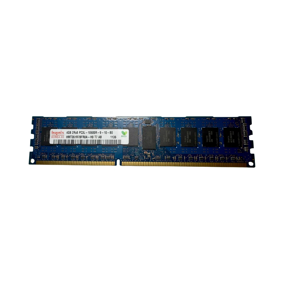 SK Hynix HMT351R7BFR8A-H9 4GB 2Rx8 PC3L-10600R DDR3 ECC RDIMM RAM Module - Image 1 of 1