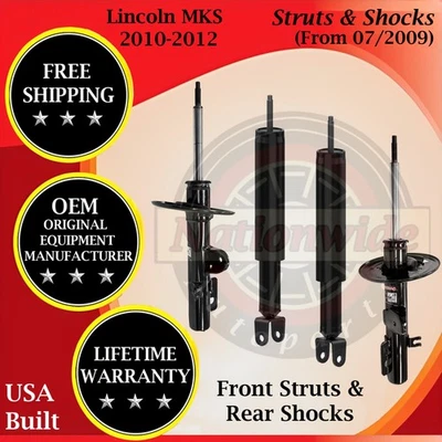 Puntales delanteros y amortiguadores traseros Monroe OEM para Lincoln MKS 2010-2012 garantía de por vida Foto 1 de 4
