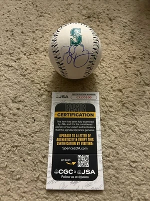 BRET BOONE SIGNED SEATTLE MARINERS RAWLINGS MLB STITCHED BALL BASEBALL JSA COA - Image 1 of 4