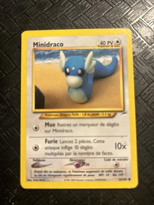 Minidraco 40pv 63/105 Pokemon Card Wizards Neo Destiny Ed French Occ 278 - Image 1 of 2