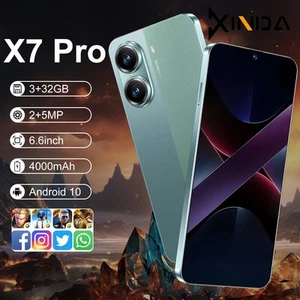 Dual SIM Smart phone 4000mAh 6.6" 3+32GB 4G Android 10 Global Version X7 PRO 5MP - Picture 1 of 20