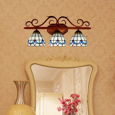 Luz de tocador de baño para vestidor, lámpara de maquillaje sobre espejo, Tiffany... Foto 1 de 4