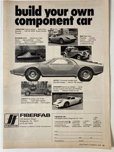 1976 Fiberfab Kit Car Print Ad Build Your Own Component Car - Picture 1 of 2