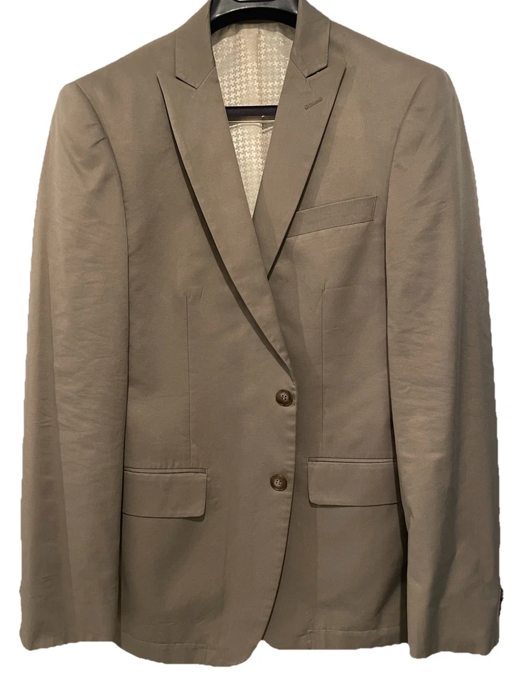 John Varvatos Sport Coat 38 R Luxury Cotton Blend 2 Button Double Vented Jacket - Image 1 of 4